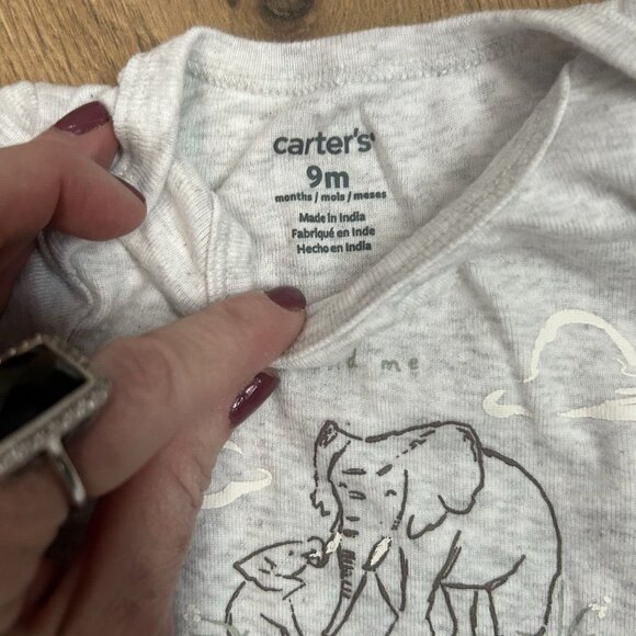 Carter's Cloud Island Baby 6-9 months one piece bodysuits 3 outfits shirts - Picture 4 of 7